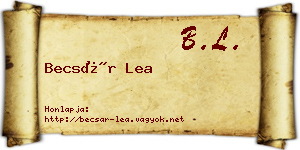 Becsár Lea névjegykártya